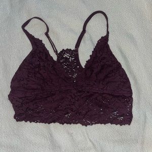 Aerie Burgundy Lace Bralette